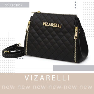 Bolsa Vizarelli Três Zíperes  Matelasse